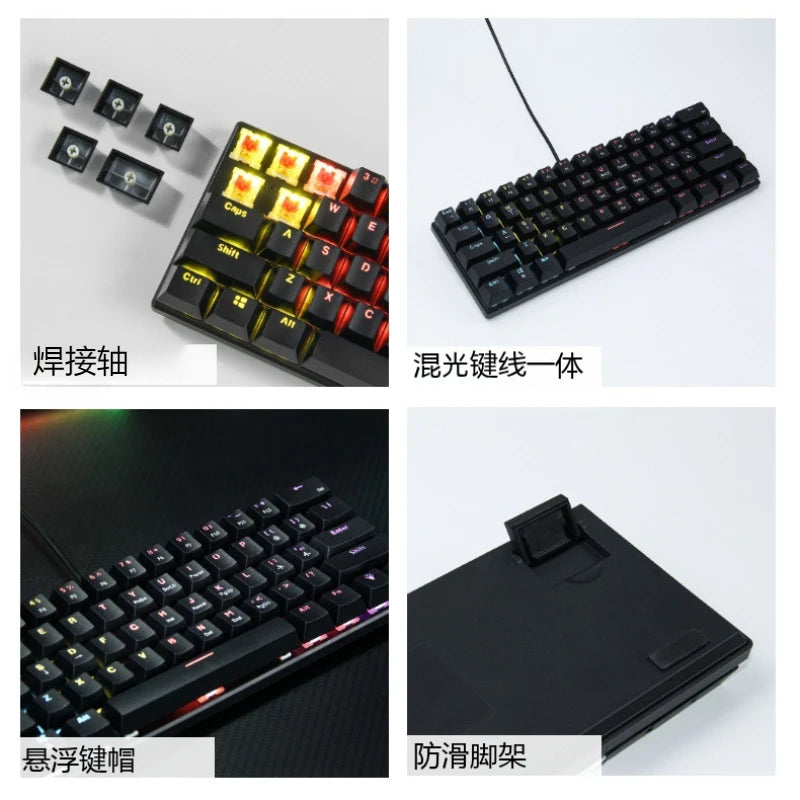 Teclado Gamer Mecánico 60% RGB – Precisión y Estilo en Cada Tecla